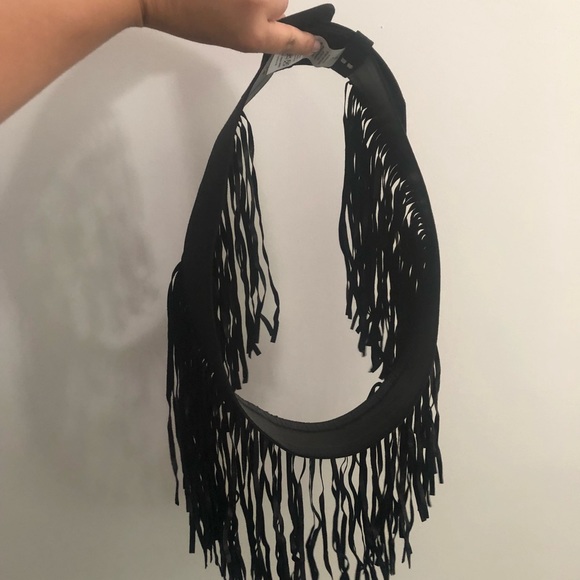 Giambattista Valli leather linen fringe belt - Picture 3 of 9